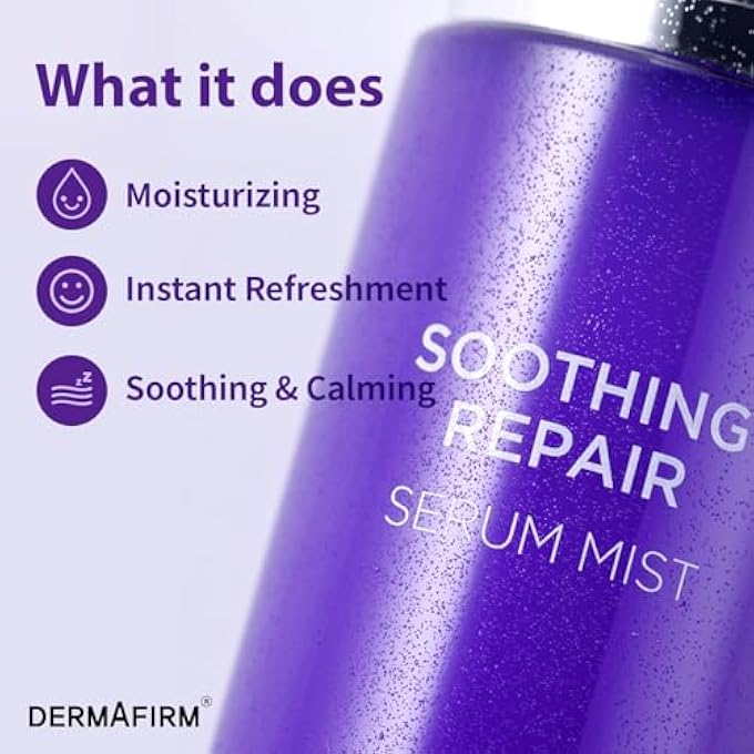 Dermafirm SOOTHING REPAIR FACIAL SERUM HYDRATING MIST R4 | FACE MIST HYDRATING SPRAY FOR DARK SPOTS W/EUCALYPTUS, PEPTIDE & COLLAGEN | GENTLE FOR ALL SKIN TYPES NO ANIMAL TRIALS NO PARABEN 3.38 FL OZ - Image 4